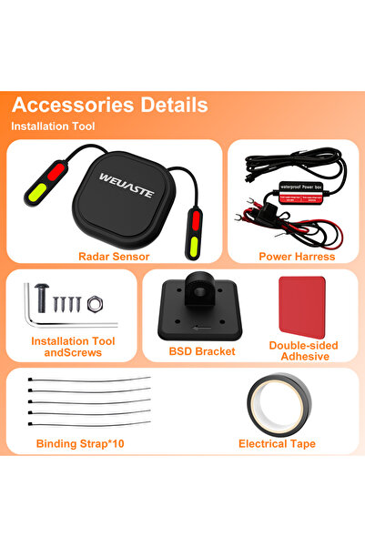 Choice رادار للدراجات النارية، طقم أمان للدراجات النارية، رادار 24 جيجاهرتز B...