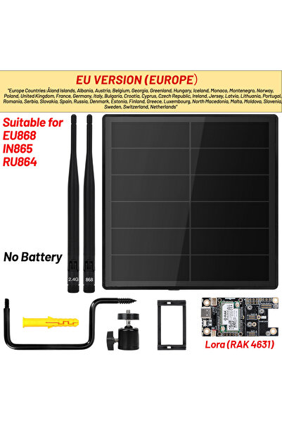 Choice 868MHz No Battery D5L RAK Wireless WisBlk Solar Powered LoRa Meshtasti...