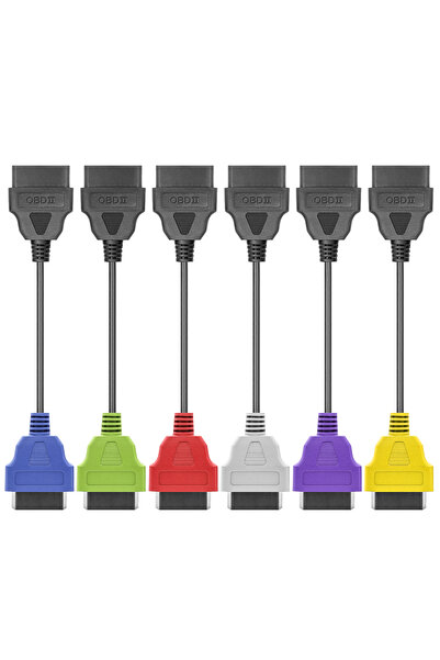 Choice 6PCS MultiEcuScan 6 Color Adapter Cable OBD2 Diagnostic Adapter for Fi...