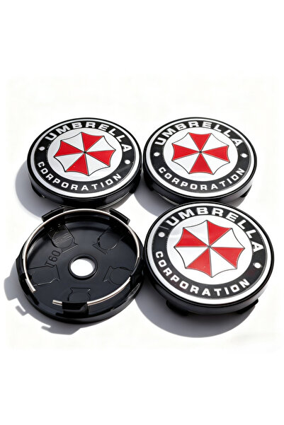 Choice 4 قطع من أغطية عجلات T60، شعار مظلة 60 مم، فضي وأسود، 4 قطع من شعار مظ...