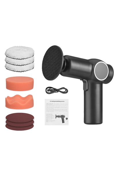 Choice جهاز تلميع سيارات كهربائي لاسلكي لا مركزي أسود اللون، مزود بشاشتي سرعة...