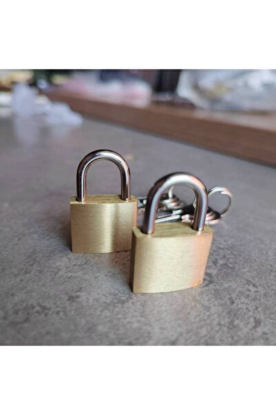 Choice 2 Pieces Small Solid Brass Lks with Keys, Mini Key Lks for Luggage, Ba...