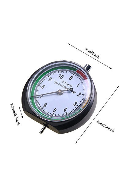 Choice Black Tire Ruler Tire Tread Depth Gauge Car Tire Tread Meter Measurer ...