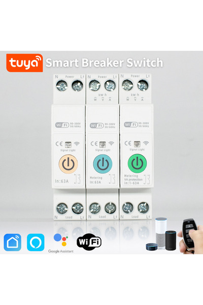 Choice قاطع ذكي واي فاي 1-63 أمبير مع عداد طاقة ومراقبة استهلاك الكهرباء (kWh...