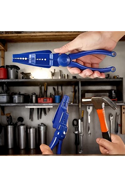 Choice مشابك مسامير زرقاء سماوية وكماشة مساعدة مع مطرقة واقية - لتثبيت المسام...