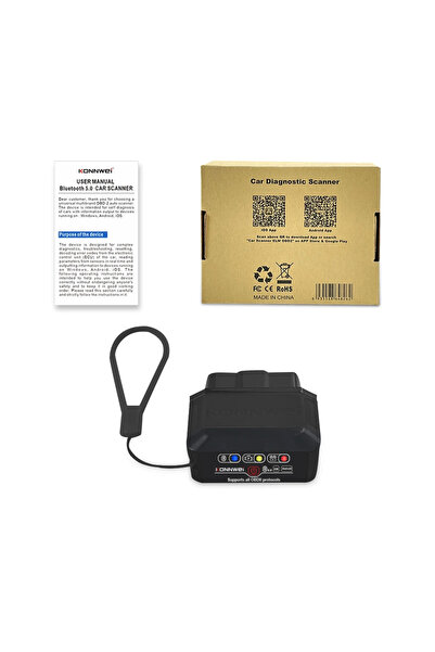 Choice KW906 Black 2026 KONNWEI KW906 ELM327 12V Bluetooth 5.0 for IOS Androi...