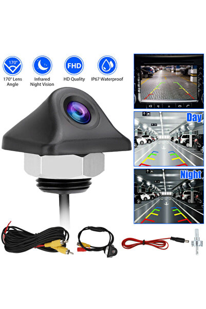 Choice كاميرا خلفية سوداء للسيارة، بزاوية رؤية 170 درجة، مزودة بتقنية CMOS LE...