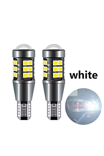 Choice قطعتان - مصابيح LED بيضاء T15 بتقنية Canbus، مصابيح خلفية للسيارة، منا...