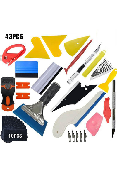 Choice1 مجموعة أدوات لفّ السيارات الاحترافية - مجموعة تطبيق الفينيل مع ممسحة ...