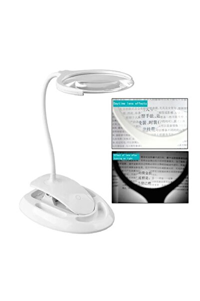 Choice Handheld Magnifier 3X 8X Desktop Illuminated Lamp Led Rechargeable Mag...