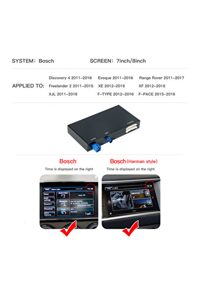 Choice بوش هوست كاراباك لاسلكي كاربلاي وأندرويد أوتو لسيارات لاند روفر وجاكوا...