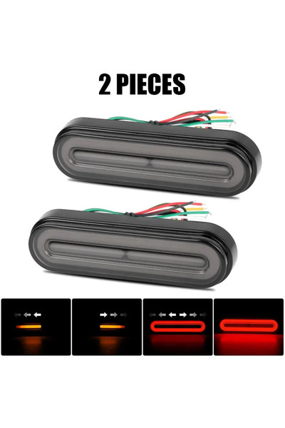 Choice قطعتان من مصابيح LED خلفية للشاحنات 3 في 1، مصابيح فرامل، مصابيح توقف ...