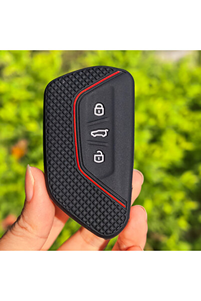 Choice غطاء مفتاح سيارة أسود اللون، متوافق مع سيارات فولكس فاجن جولف 8 (ID.3،...