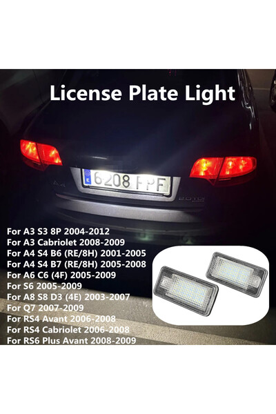 Choice مصابيح LED بيضاء 6000K خالية من الأخطاء للوحة ترخيص السيارة، ملحقات لس...