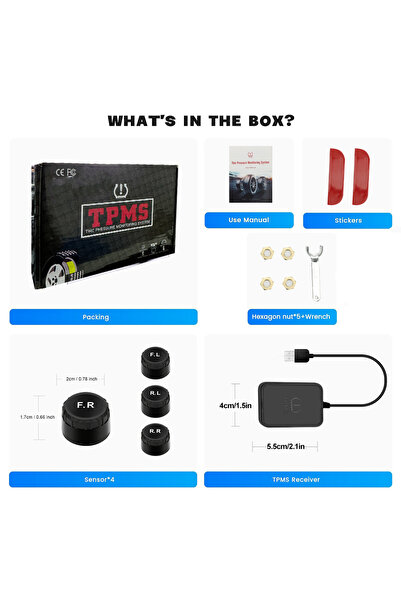 Choice1 Without U Disk KEBIDUMEI Car Tire Pressure Monitor System USB Android...