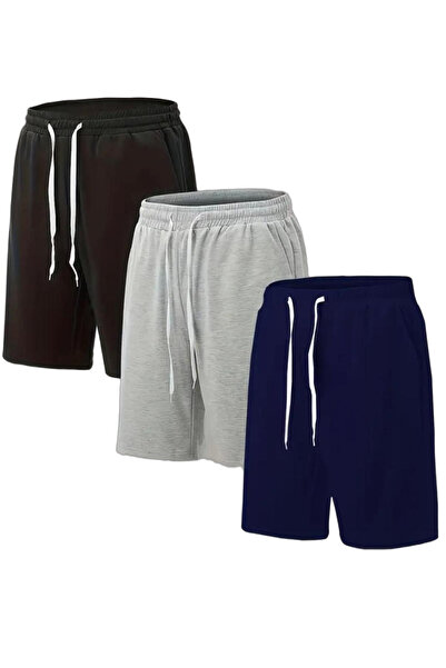 TORUK MAKTO 3-Pack Unisex Regular Comfortable Fit Combed Cotton Shorts