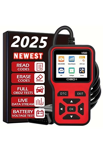 Choice جهاز تشخيص أعطال السيارات OBD2 الاحترافي، موديل جديد أحمر 2025، يدعم 8...