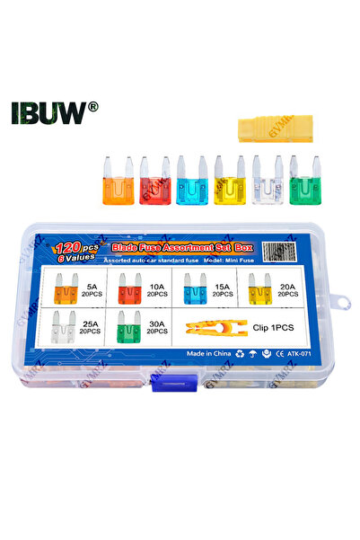 Choice7 مجموعة فيوزات صغيرة للسيارات مكونة من 120 قطعة، فيوزات شفرات أوتوماتي...