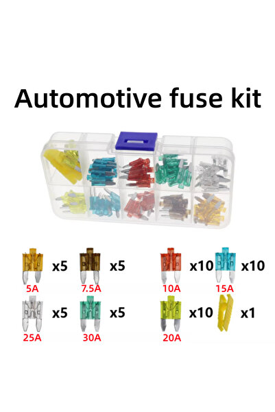 Choice7 مجموعة متنوعة من 50 قطعة من فيوزات السيارات LED صغيرة الحجم (5/7.5/10...