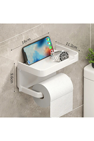 Choice WHITE Bathroom Roll-Free Punch-Free Storage Rack for Toilet Paper Plac...