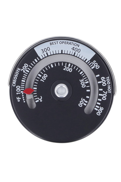 Choice مقياس حرارة مغناطيسي أسود للموقد، نطاق قياس من 0 إلى 500 درجة مئوية، م...