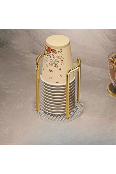 Choice1 Golden-a New Mug Display Stand Home Organizer Luxury Disposable Cup S...