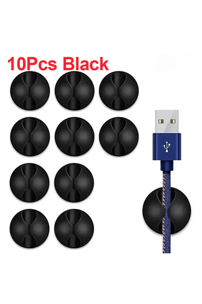 Choice 10PCS 5/10/20PCS Cables Holder Mini Desktop Data Cable USB Type C Orga...