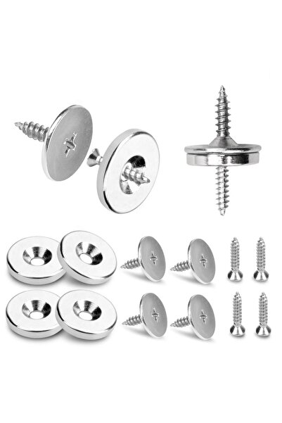 Choice1 5 مجموعات من مزلاج قفل باب مغناطيسي غير مرئي، معدني دائري قوي، مغناطي...