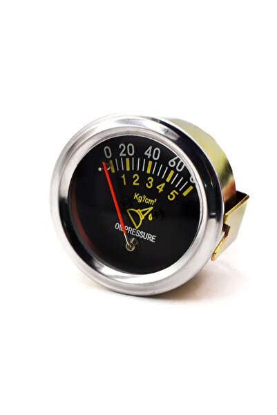 Choice Silver 52mm 2 Inch Mechanical Oil Pressure Gauge 0-80 PSI For Car Truc...