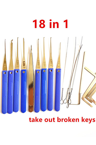 Choice3 18 in 1 17/18 in 1 Lksmith Extractor Tools Kit Broken Key Remove Tool...