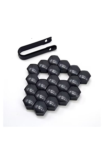 Choice16 أغطية صواميل عجلات السيارات سوداء مقاس 17 مم، 20 قطعة، أغطية حماية م...