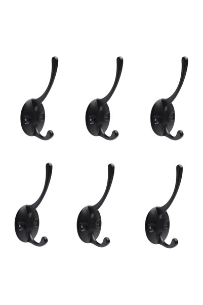 Choice 6pcs 2/6pcs coat hook wall mounted Double hook used for hanging clothe...