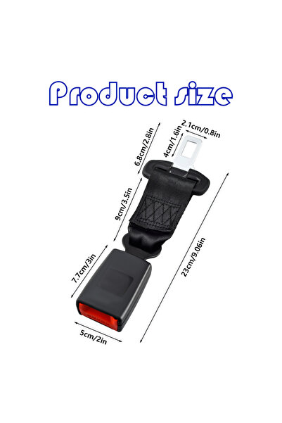 Choice 23cm 36CM Universal Car Safety Belt Seat Belt Extension Pregnant Plug ...