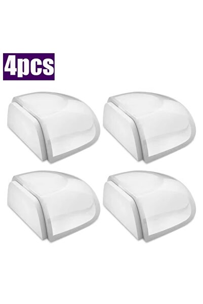 Choice1 4 قطع (41×39×20 مم) - مانع باب شفاف ذاتي اللصق - ماسك باب أرضي