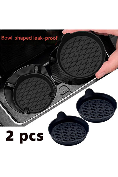 Choice1 2 pcs Car silicone water coaster wave-shaped water coaster original m...