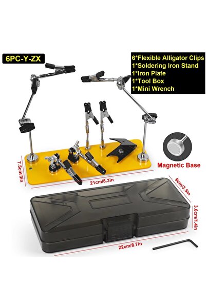 Choice 6PC-Y-ZX NEWACALOX Magnetic Helping Hands Soldering Third Hand with 6/...