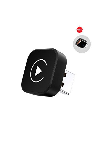 Choice محول لاسلكي صغير 2 في 1 أسود اللون، يدعم CarPlay وAndroid Auto، يعمل ب...
