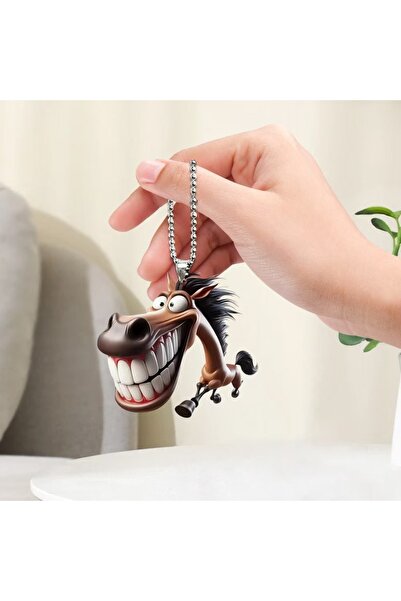 Choice5 1 Horse Pendant Hanging Ornament with Chain Funny Animal Horse-Shaped...