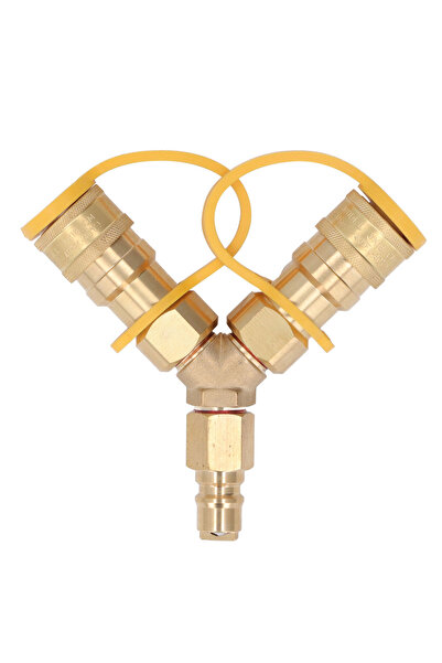 Choice Gas Y Splitter Y Splitter Natural Gas Quick Connect Adapter for Grills...