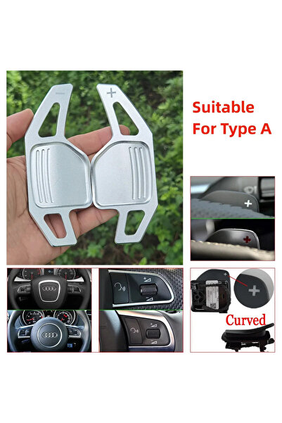 Choice1 مناسب لنوع A فضي اللون 2 قطعة مجاديف عجلة القيادة ومبدلات السرعات لأو...