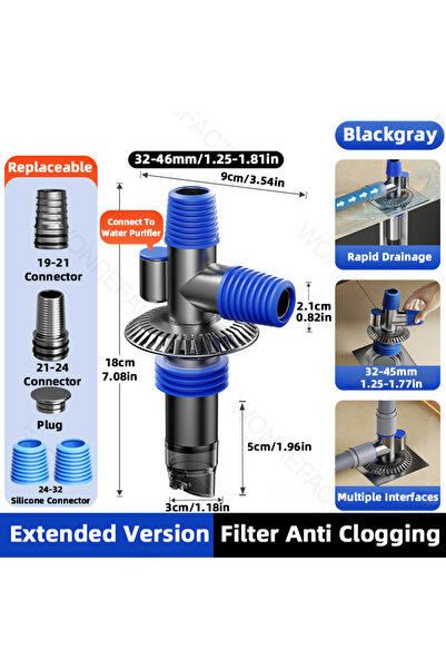 Choice وصلة تصريف غسالة ملابس ثلاثية الاتجاهات، أنبوب تصريف ثلاثي الاتجاهات، ...