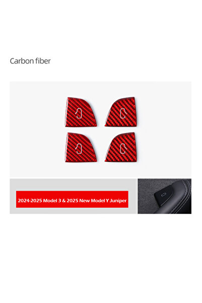 Choice1 ملصق زر فتح الباب الأحمر متوافق مع أبواب تسلا موديل 3 هايلاند وموديل ...