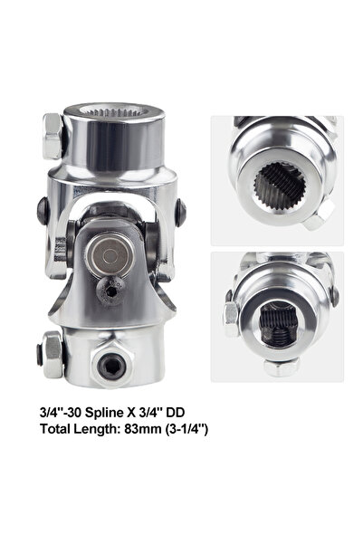 Choice عمود توجيه مفرد مطلي بالنيكل 3/4 بوصة × 3/4 بوصة، وصلة عالمية على شكل ...