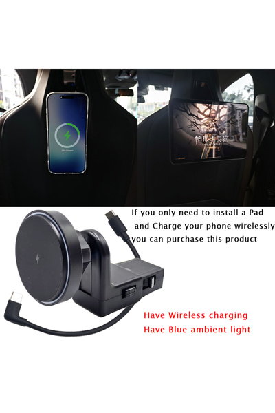 Choice1 شاحن لاسلكي للسيارة مع وسادة مقعد ومغناطيس للهاتف لسيارات BMW X7 و X6...