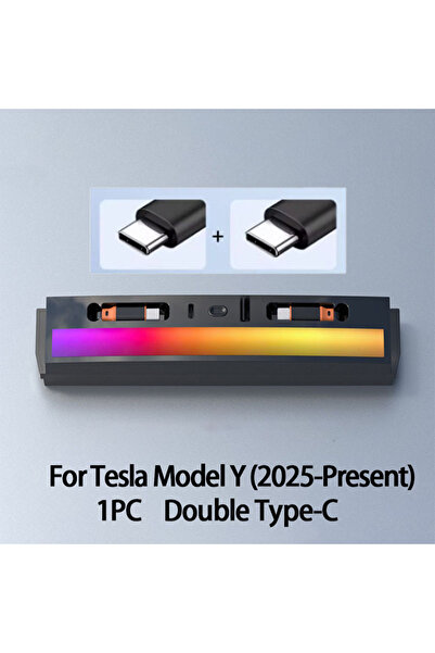 Choice3 شاحن مزدوج من النوع C لسيارات تسلا الجديدة موديل Y جونيبر 2025+ ومودي...
