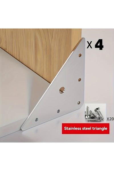 Choice 24 قطعة، 4 رموز مثلثة، 20 برغي، موصل زاوية من الفولاذ المقاوم للصدأ، م...