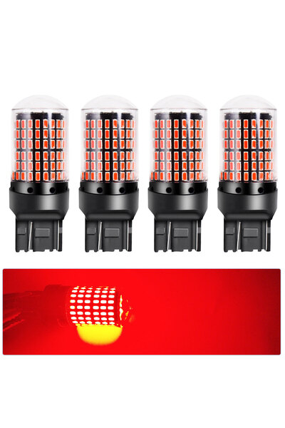 choice2 6000K 7440 W21W WY21W T20 Red 4 Pieces 7443 7440 360 Bulbs W21/5W 971...