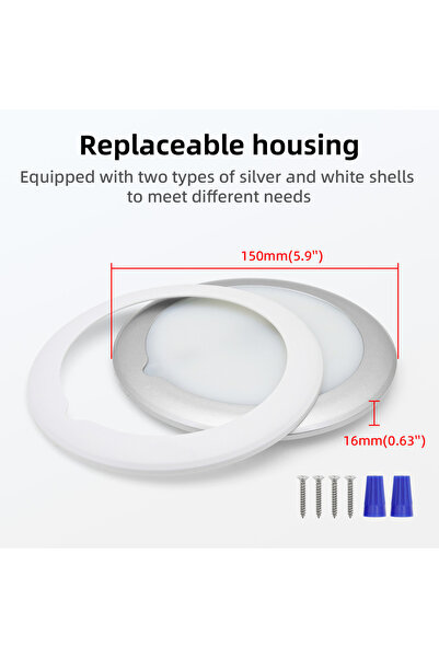 Choice مصباح سقف داخلي مقاوم للماء، قابل للتعتيم، 12 فولت، 150 × 16 مم، مناسب...