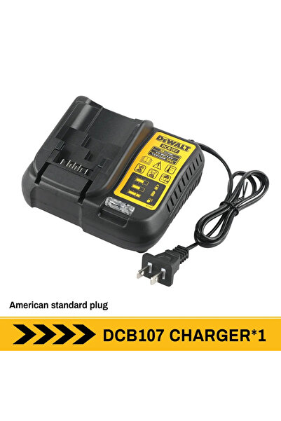 Choice1 شاحن بطاريات ليثيوم DEWALT DCB107 بقوة 2 أمبير لأجهزة ليزر Dewalt DW0...