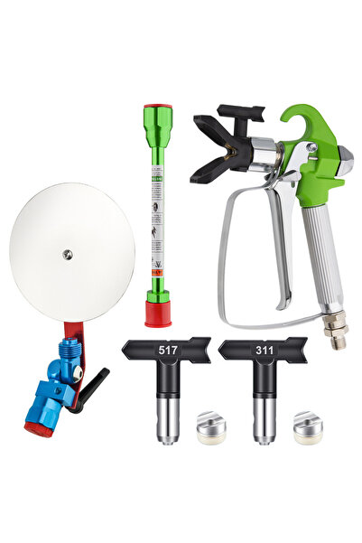 Choice طقم بخاخ طلاء بدون هواء مكون من 6 قطع: بخاخ طلاء واحد بدون هواء، مزود ...